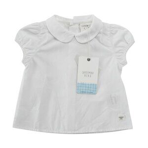 CARREMENT BEAU - BACK BUTTONED DOWN SHIRT - OFF WHITE - 100% COTTON - 3M - NWT